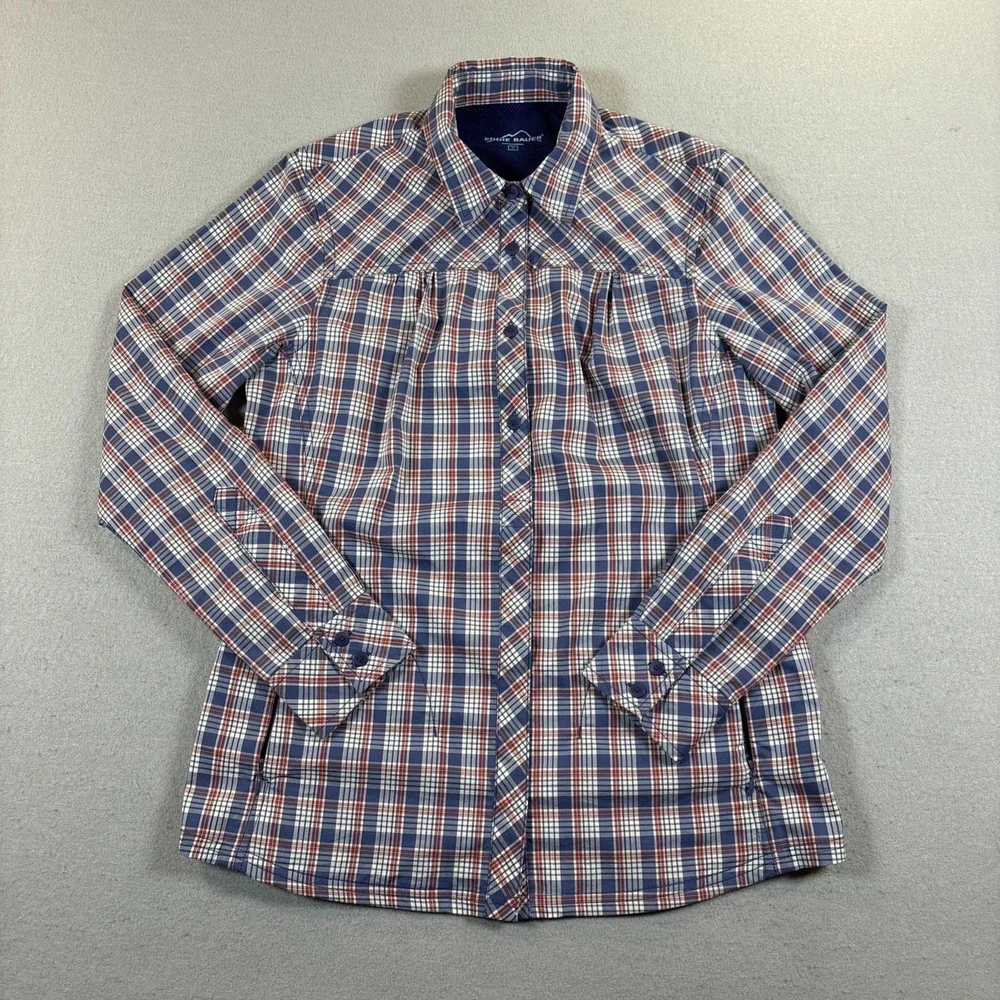 Eddie Bauer Travex Women's Medium‎ Button Down Shirt Jacket Outdoors Lightweight